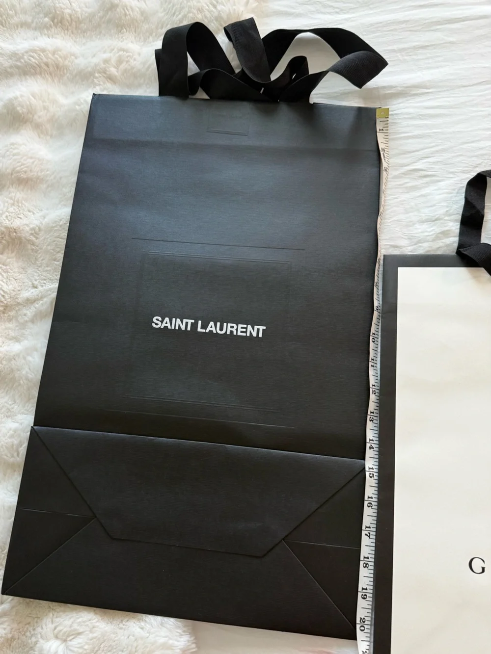 Lot of Designer gift bags: LV limited edition, two Gucci and one YSL
